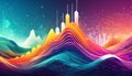 Colorful data wave background Colorful data wave background, Generative AI