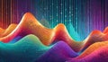 Colorful data wave background Colorful data wave background, Generative AI