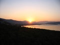 Colorful dawning at the Adriatic coast