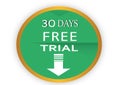 COLORFUL 30 DAYS FREE TRIAL ICON WEB BUTTON