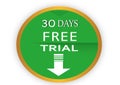 COLORFUL 30 DAYS FREE TRIAL ICON WEB BUTTON