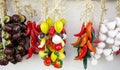Colorful deco ceramic fruit and vegetables