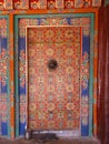 Colorful decorated closed door at Drepung monastery, Lhasa, Tibet, China Royalty Free Stock Photo