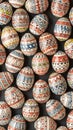Colorful Decorated Easter Eggs with Intricate Patterns Royalty Free Stock Photo