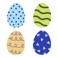 Colorful decorated eggs in various patterns perfect for Easter celebration or spring crafts Royalty Free Stock Photo