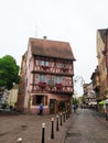 Colorful and decorated houses on the streets of Colmar