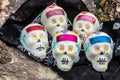 Decorated sugar skulls for Day of the Dead celebration