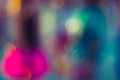 Colorful decoration lighting blur glows Abstract colouful night light bokeh background of Christmas light