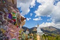 Colorful decorations and five sitting Buddha statues at Wat Pha Sorn KaewWat Phra Thart Pha Kaewin Khao Kho,Phetchabun,north-cen Royalty Free Stock Photo