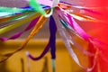 Colorful decorations with sikli paper ribbons during birthday party and other occassions Royalty Free Stock Photo