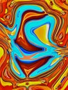 Colorful decorative abstract of liquified image Royalty Free Stock Photo