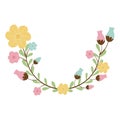 colorful decorative half arch with flowerbud Royalty Free Stock Photo