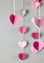 colorful decorative paper hearts