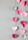 colorful decorative paper hearts