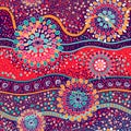 Colorful decorative pattern. Ethnic background. Australian abstract style