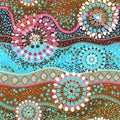 Colorful decorative pattern. Ethnic background. Australian abstract style