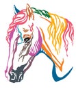 Colorful decorative portrait of Welsh Pony vector illustration Royalty Free Stock Photo