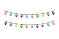Colorful Decorative String Lights Clipart for Celebrations and Festivals Royalty Free Stock Photo