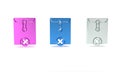 Colorful Delete envelope icon isolated on white background. Delete or error letter. Cross on message. Rejected mail