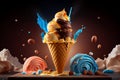 Colorful and Delicious Ice Cream Scoops - Vibrant Food Photography