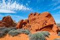 Colorful desert landscape in valley of fire