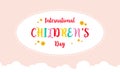 Colorful design for childrens day card Royalty Free Stock Photo