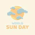 Colorful design letter World Sun Day for background or greeting card