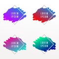 Colorful design minimal abstract banners collections Royalty Free Stock Photo