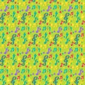 Colorful Design Musical Note Flat Seamless Pattern