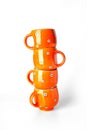 Four Colorful designer Ceramic tea cup concept art Royalty Free Stock Photo