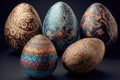Colorful Designer Easter Eggs - AI Generative