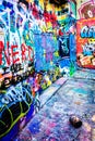 Colorful designs in Graffiti Alley, Baltimore, Maryland. Royalty Free Stock Photo