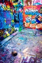 Colorful designs in Graffiti Alley, Baltimore, Maryland. Royalty Free Stock Photo