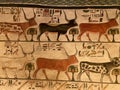 The designs in Queen Nefertari tomb in Queens valley in Luxor