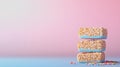 Colorful Dessert Bars on Smooth Gradient Background Royalty Free Stock Photo