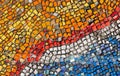 Colorful destroyed cobblestone, small pieces