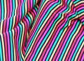 Colorful detailed fabric textures of different cloth types in a close up view