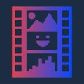 Colorful Diafilm for Multimedia Production Icon