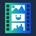 Colorful Diafilm for Multimedia Production Icon