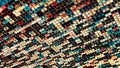 Colorful diagonal parallel rows of flickering and changing digital data. Animation. Abstract hacking program trying to Royalty Free Stock Photo