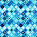 Colorful diagonal square mosaic tile pattern background - vector wall graphic Royalty Free Stock Photo