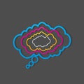 Colorful dialog speech clouds