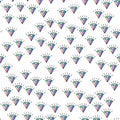 Colorful diamond seamless pattern on white background. Paper print design. Abstract retro vector illustration. Trendy textile, Royalty Free Stock Photo