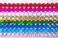 Colored diamonds arranged in a row Royalty Free Stock Photo