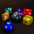 Colorful dice set Royalty Free Stock Photo