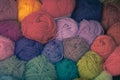 Colorful different wool thread balls Royalty Free Stock Photo