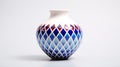 Colorful Digital Airbrushed Vase With Symmetrical Grid Pattern