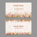 Colorful digital art mosaic business card design