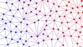 Colorful digital data and network connection triangle lines and Royalty Free Stock Photo