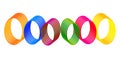 Colorful Digital gradient Rings Royalty Free Stock Photo